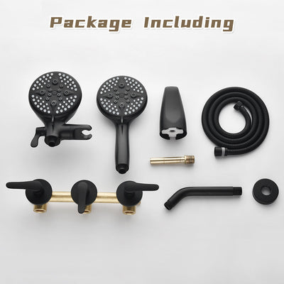 Dual Heads Shower Faucet with 5-Spray Function Shower System, 2.5GPM