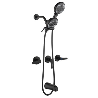 Dual Heads Shower Faucet with 5-Spray Function Shower System, 2.5GPM