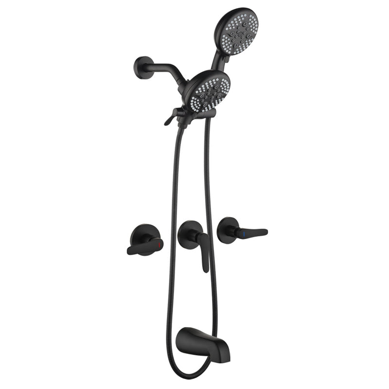 Dual Heads Shower Faucet with 5-Spray Function Shower System, 2.5GPM