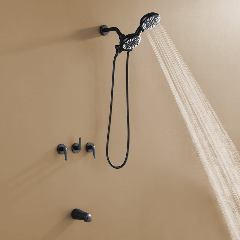 Dual Heads Shower Faucet with 5-Spray Function Shower System, 2.5GPM