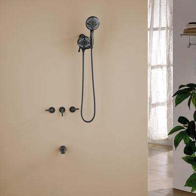 Dual Heads Shower Faucet with 5-Spray Function Shower System, 2.5GPM