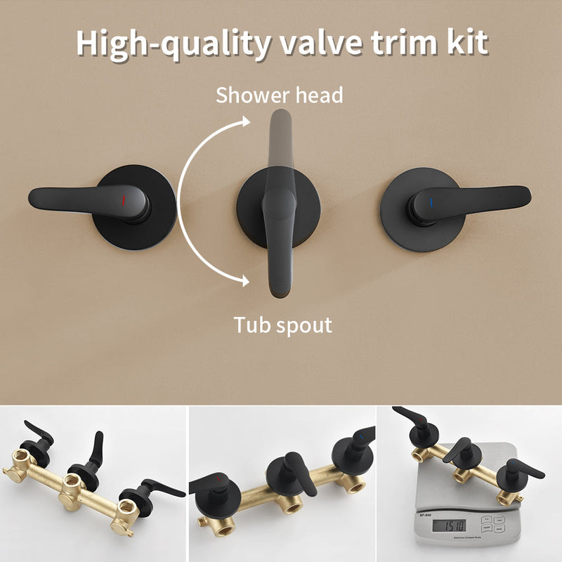 Dual Heads Shower Faucet with 5-Spray Function Shower System, 2.5GPM