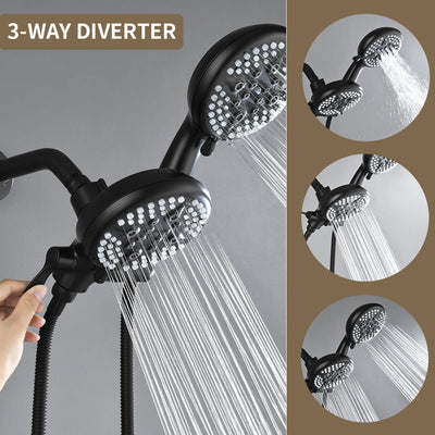 Dual Heads Shower Faucet with 5-Spray Function Shower System, 2.5GPM