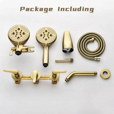 Dual Heads Shower Faucet with 5-Spray Function Shower System, 2.5GPM