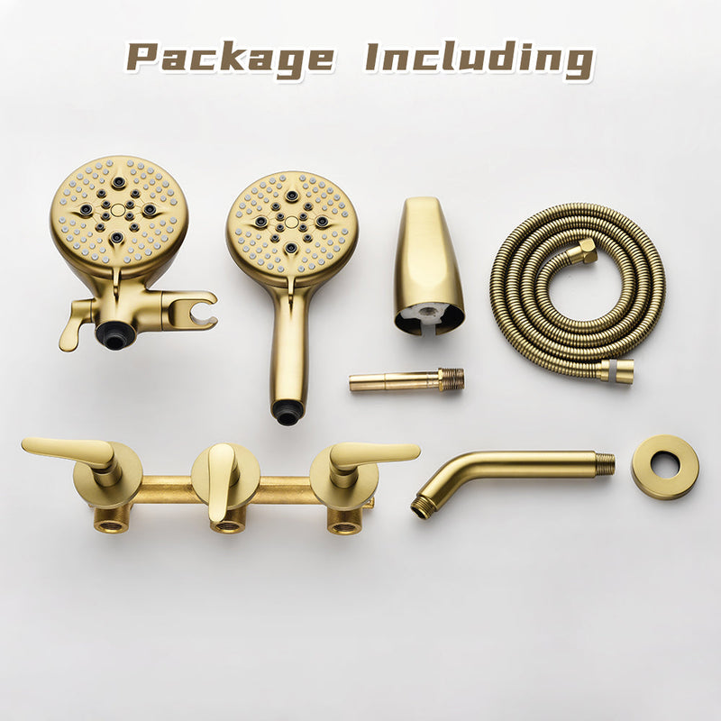 Dual Heads Shower Faucet with 5-Spray Function Shower System, 2.5GPM