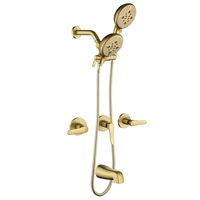 Dual Heads Shower Faucet with 5-Spray Function Shower System, 2.5GPM