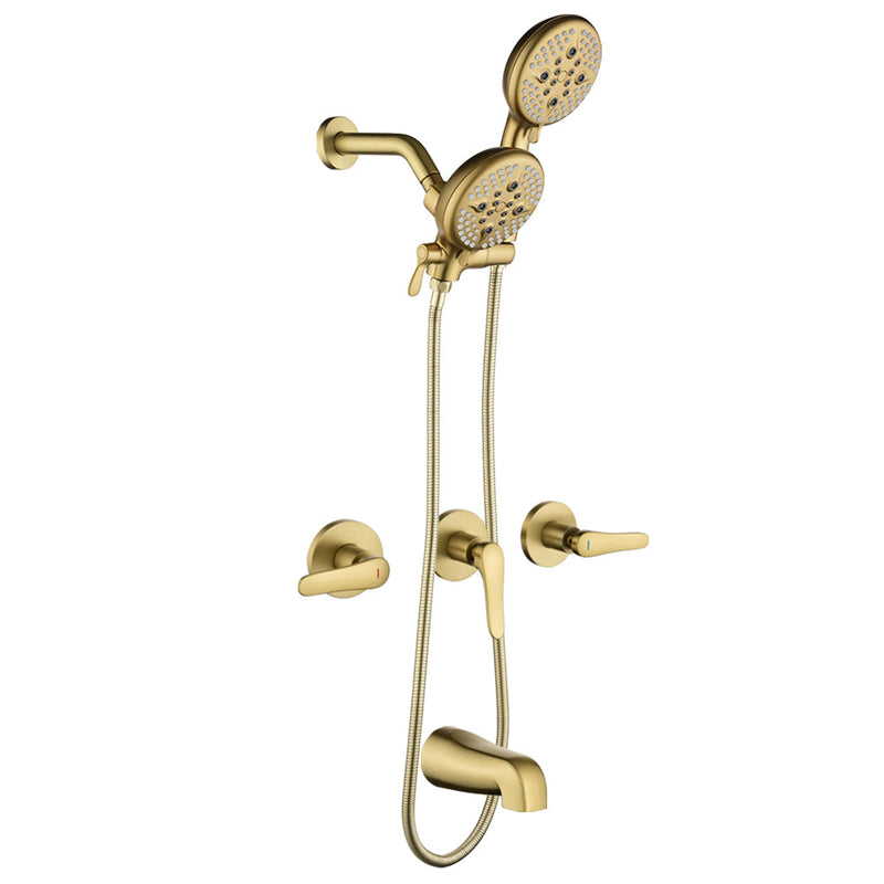 Dual Heads Shower Faucet with 5-Spray Function Shower System, 2.5GPM