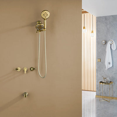 Dual Heads Shower Faucet with 5-Spray Function Shower System, 2.5GPM