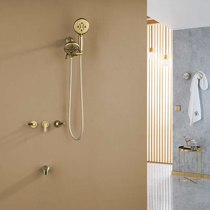Dual Heads Shower Faucet with 5-Spray Function Shower System, 2.5GPM