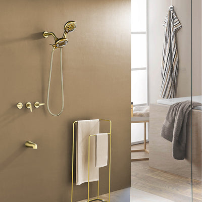 Dual Heads Shower Faucet with 5-Spray Function Shower System, 2.5GPM