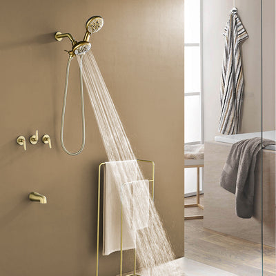 Dual Heads Shower Faucet with 5-Spray Function Shower System, 2.5GPM