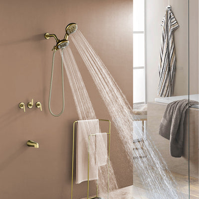 Dual Heads Shower Faucet with 5-Spray Function Shower System, 2.5GPM