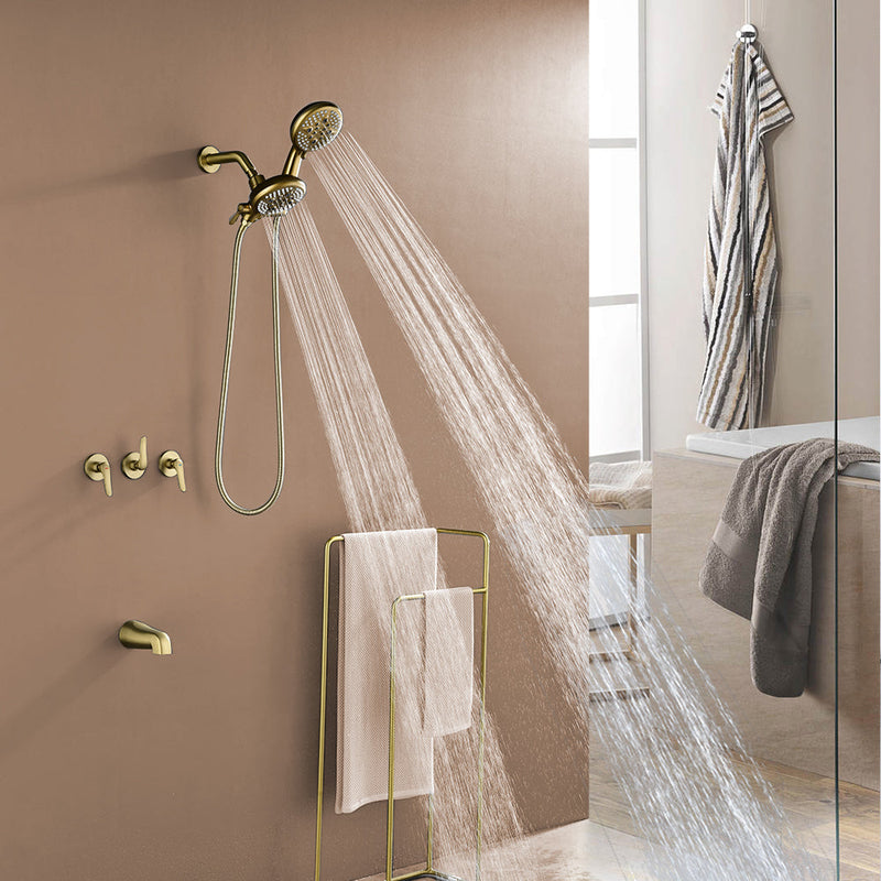 Dual Heads Shower Faucet with 5-Spray Function Shower System, 2.5GPM