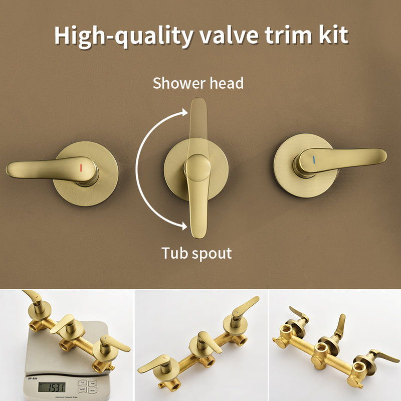 Dual Heads Shower Faucet with 5-Spray Function Shower System, 2.5GPM