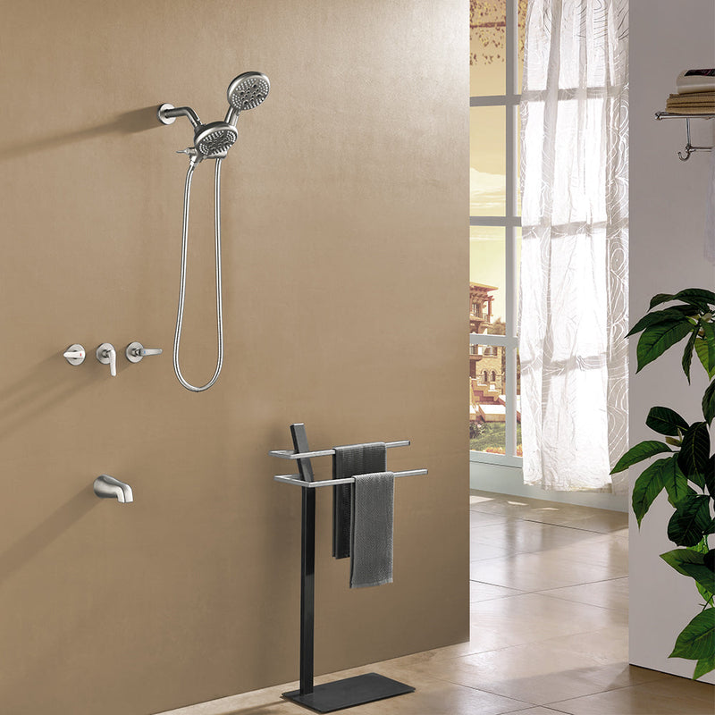 Dual Heads Shower Faucet with 5-Spray Function Shower System, 2.5GPM