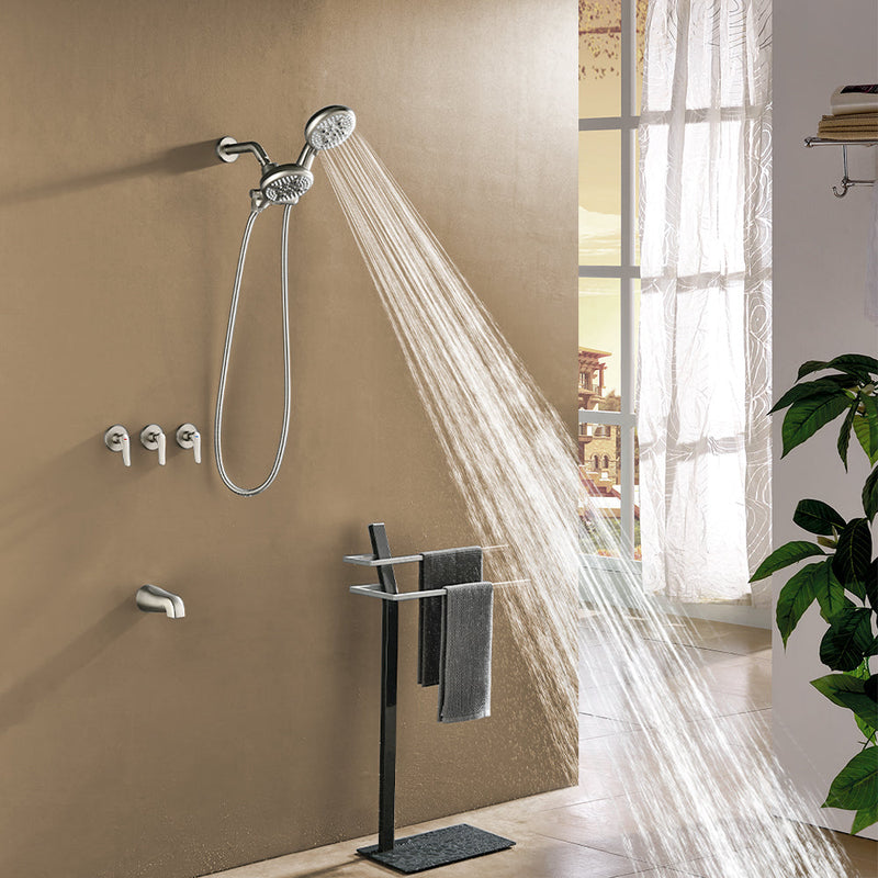 Dual Heads Shower Faucet with 5-Spray Function Shower System, 2.5GPM