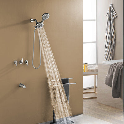 Dual Heads Shower Faucet with 5-Spray Function Shower System, 2.5GPM