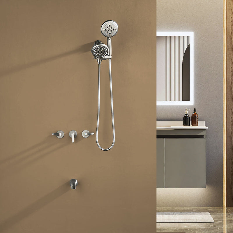 Dual Heads Shower Faucet with 5-Spray Function Shower System, 2.5GPM