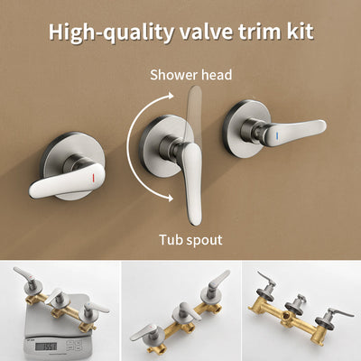 Dual Heads Shower Faucet with 5-Spray Function Shower System, 2.5GPM