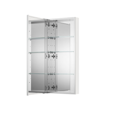 16 in. ×36 in. Copper-Free Tri-Views Mirror Medicine Cabinet, Recessed/Surface Mount and Left Swing Door