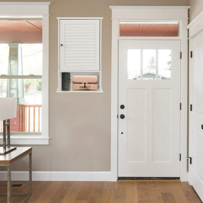Bathroom Wall Mount Storage Cabinet Single Door with Height Adjustable Shelf