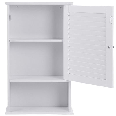 Bathroom Wall Mount Storage Cabinet Single Door with Height Adjustable Shelf