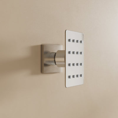 12-Inch Thermostatic Ceiling-Mount Shower System with Handheld & Square Body Jets, Luxury 3-Function Set, Vernet Cartridge