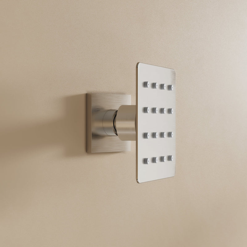 12-Inch Thermostatic Ceiling-Mount Shower System with Handheld & Square Body Jets, Luxury 3-Function Set, Vernet Cartridge