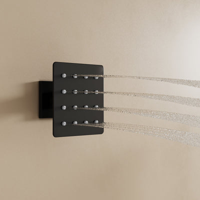 12-Inch Thermostatic Ceiling-Mount Shower System with Handheld & Square Body Jets, Luxury 3-Function Set, Vernet Cartridge