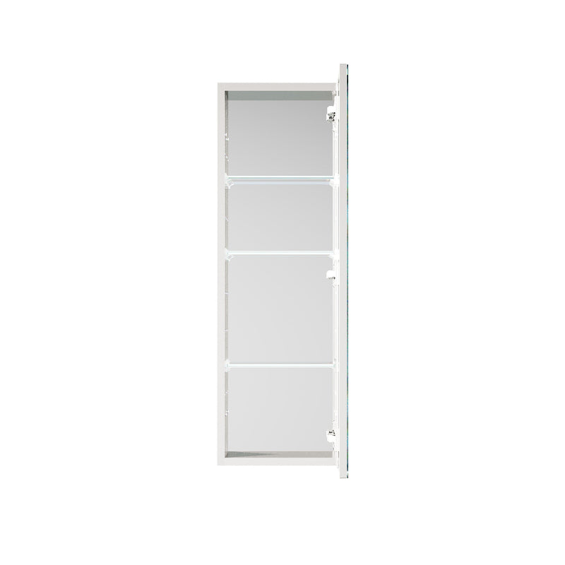 12 in. ×36 in. Copper-Free Tri-Views Mirror Medicine Cabinet, Recessed/Surface Mount and Right Swing Door
