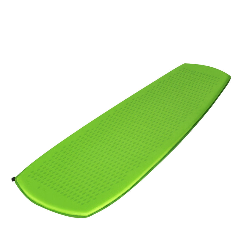 Green Inflatable Sleeping Pad with Carrying Bag