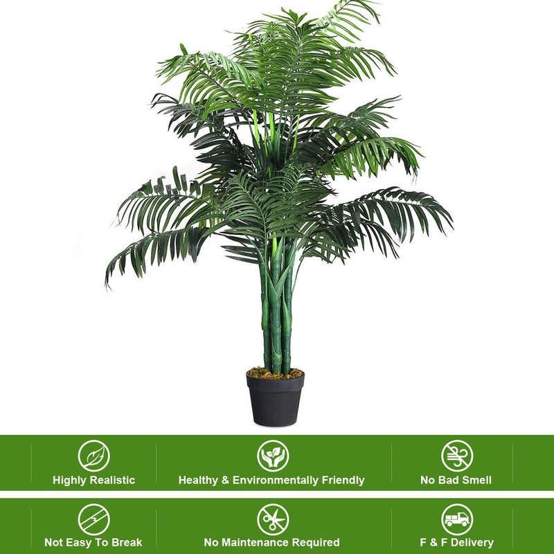 areca palm ft artificial 3.5 ft Artificial Areca Palm Decorative Silk Tree with Basket – Forclover