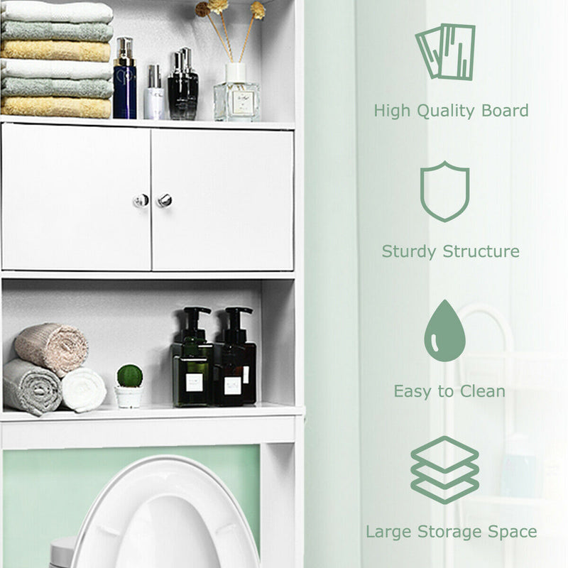 Multifunctional Bathroom Cabinet over-the-Toilet Shelf Storage Rack