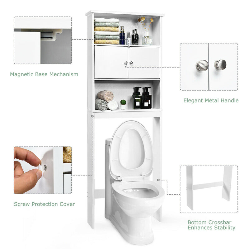 Multifunctional Bathroom Cabinet over-the-Toilet Shelf Storage Rack