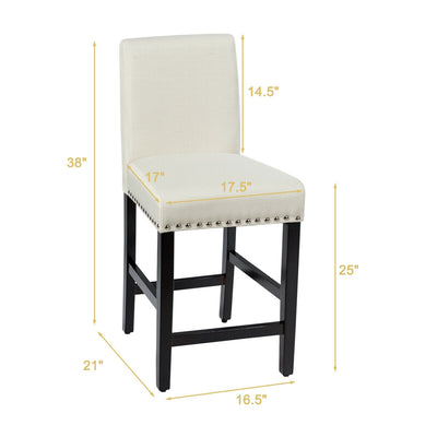 25'' Kitchen Chairs w/ Rubber Wood Legs