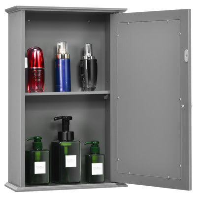 Bathroom Wall Cabinet with Single Mirror Door