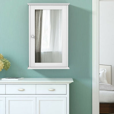 Bathroom Wall Cabinet with Single Mirror Door