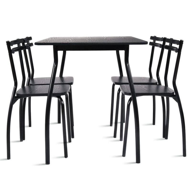 5 Pcs Dining Table Set with 4 Chairs