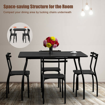 5 Pcs Dining Table Set with 4 Chairs