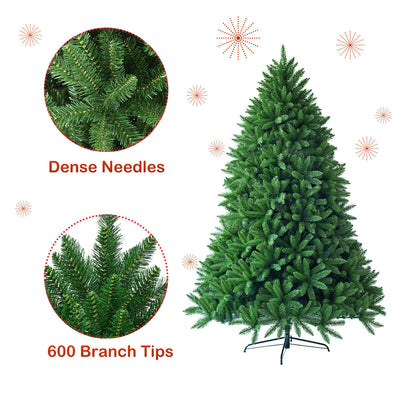 5 Feet Artificial Christmas Fir Tree with 600 Branch Tips