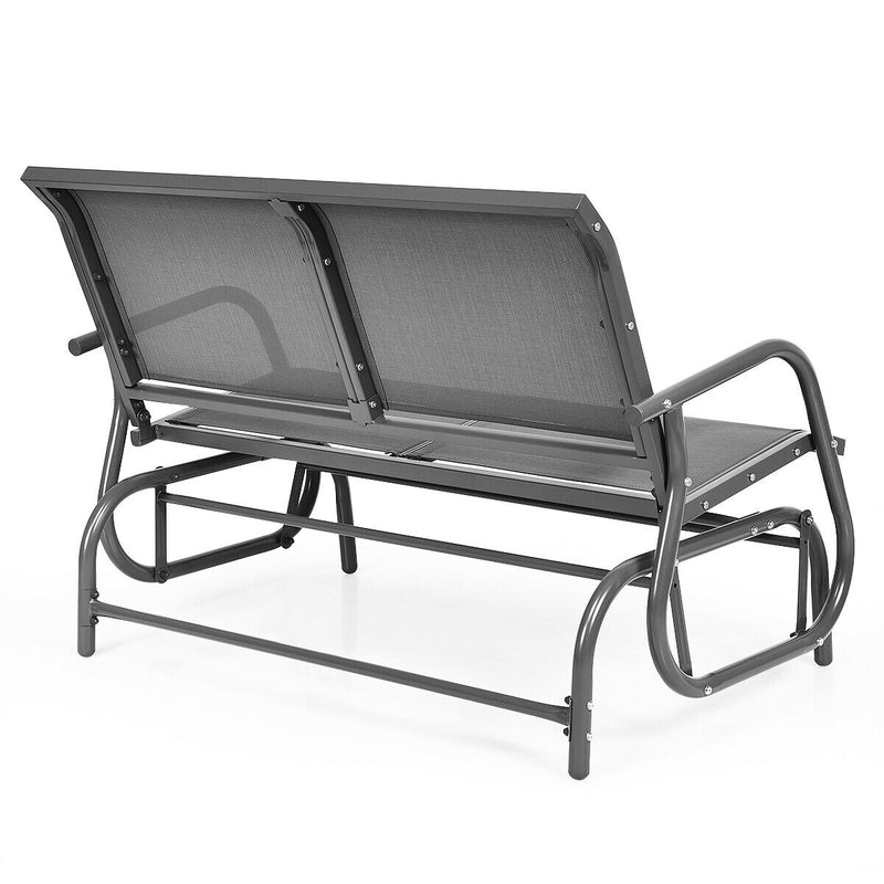 Swing Glider Chair 48 Inch Loveseat Rocker Lounge Backyard