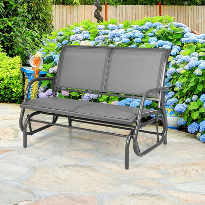 Swing Glider Chair 48 Inch Loveseat Rocker Lounge Backyard