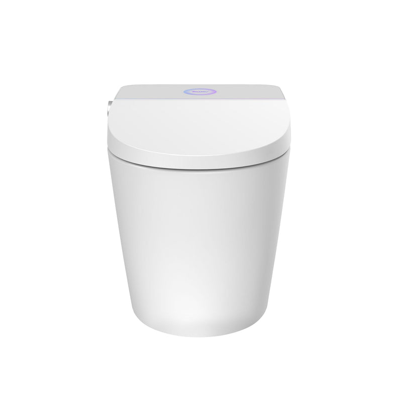 Elongated Smart Toilet Bidet in White with UV-A Sterilization, Auto Flush, Heated Seat and Remote