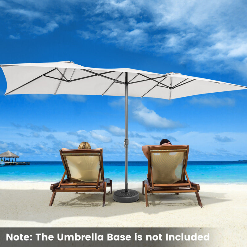 15 feet umbrella patio 15 Feet Double-Sized Patio Umbrella with Crank Handle and Vented Tops – Forclover