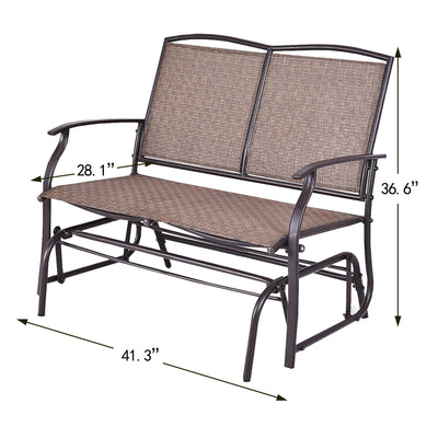 Iron Patio Rocking Chair for Outdoor Backyard and Lawn