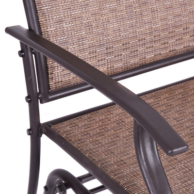 Iron Patio Rocking Chair for Outdoor Backyard and Lawn