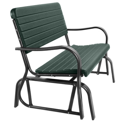 Outdoor Patio Steel Swing Bench Loveseat