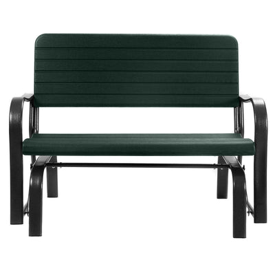 Outdoor Patio Steel Swing Bench Loveseat