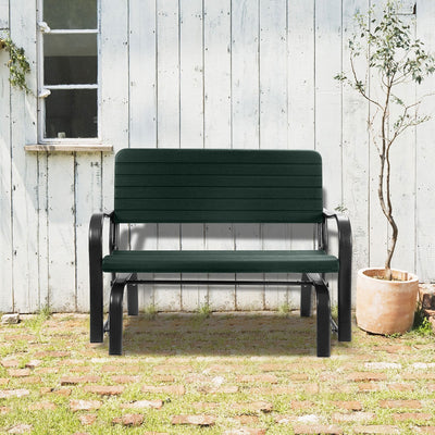 Outdoor Patio Steel Swing Bench Loveseat