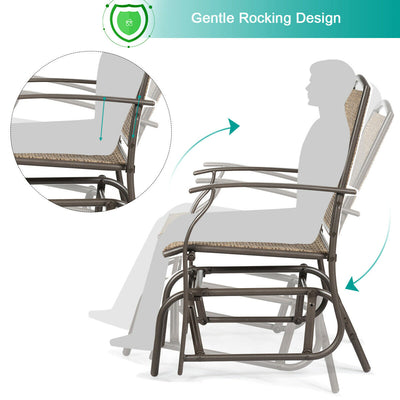 Swing Single Glider Rocking Chairs in Safe Rocking Design